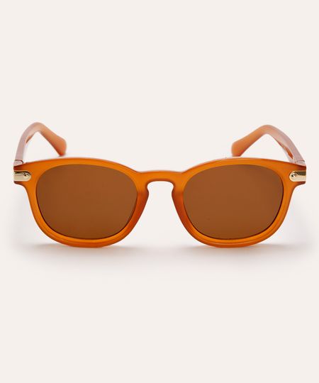 óculos de sol oval triton unissex laranja UNICO