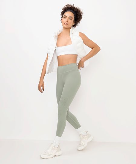 legging esportiva ace texturizada cinza P