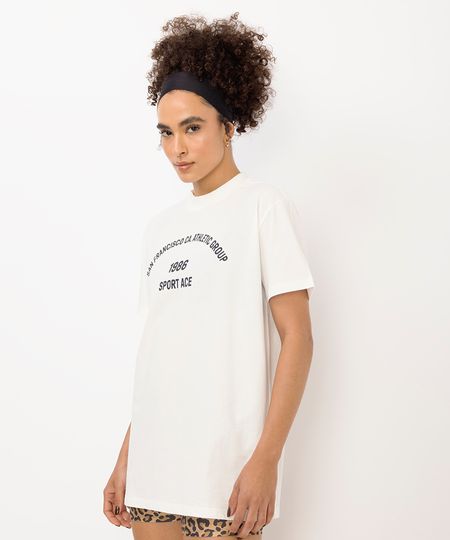 camiseta feminina esportiva ace san francisco branca G