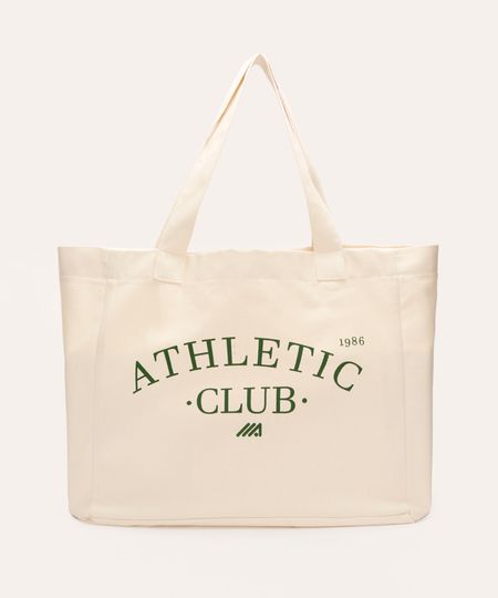bolsa tote bag shopper athletic club ace off white UNICO