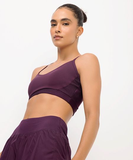top de poliamida speed esportiva ace roxo M