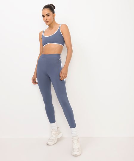 legging feminina esportivo ace bicolor azul M