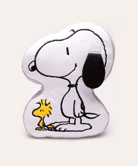 almofada de pelúcia snoopy e woodstock branca UNICO almofada de pelúcia snoopy e woodstock branca UNICO