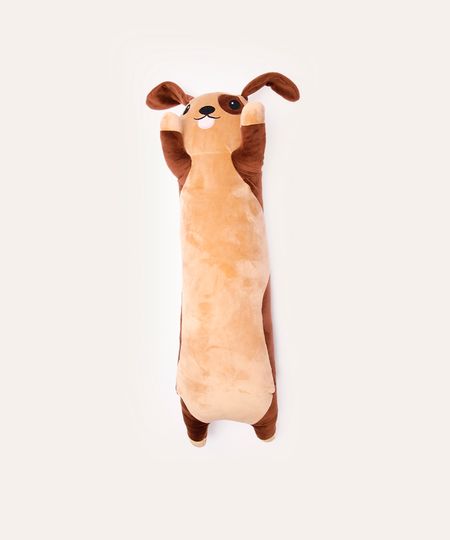 almofada de pelúcia cachorro salsicha marrom UNICO almofada de pelúcia cachorro salsicha marrom UNICO