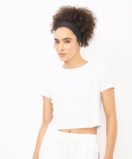 cropped feminino esportivo ace com recortes branco G