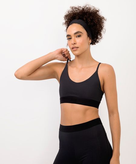 top feminino esportivo ace decote u preto G