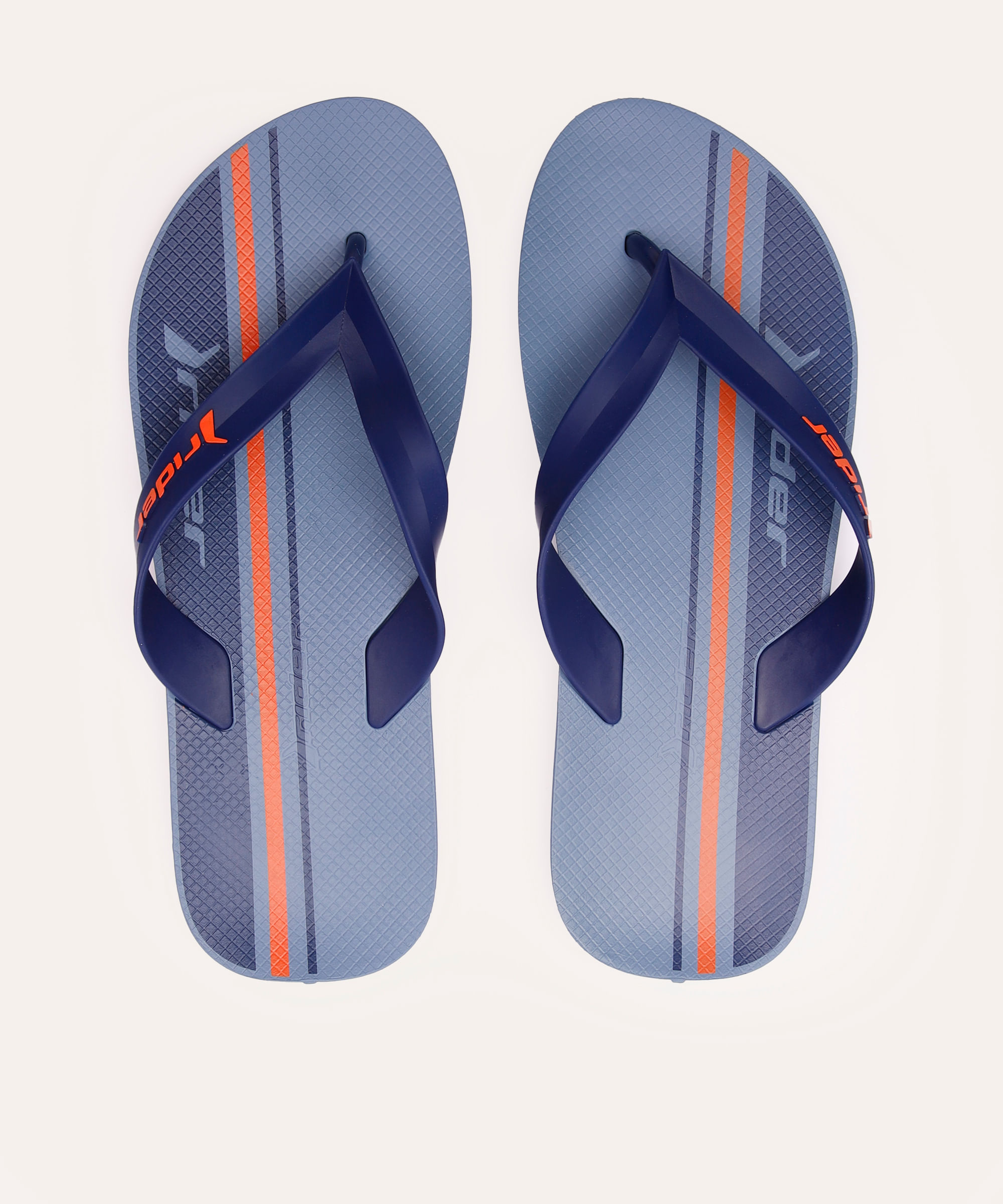 chinelo masculino com listras rider - azul