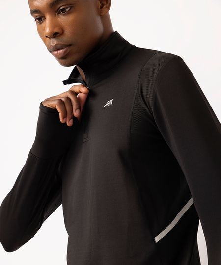 jaqueta masculina esportiva ace gola alta preta G jaqueta masculina esportiva ace gola alta preta G