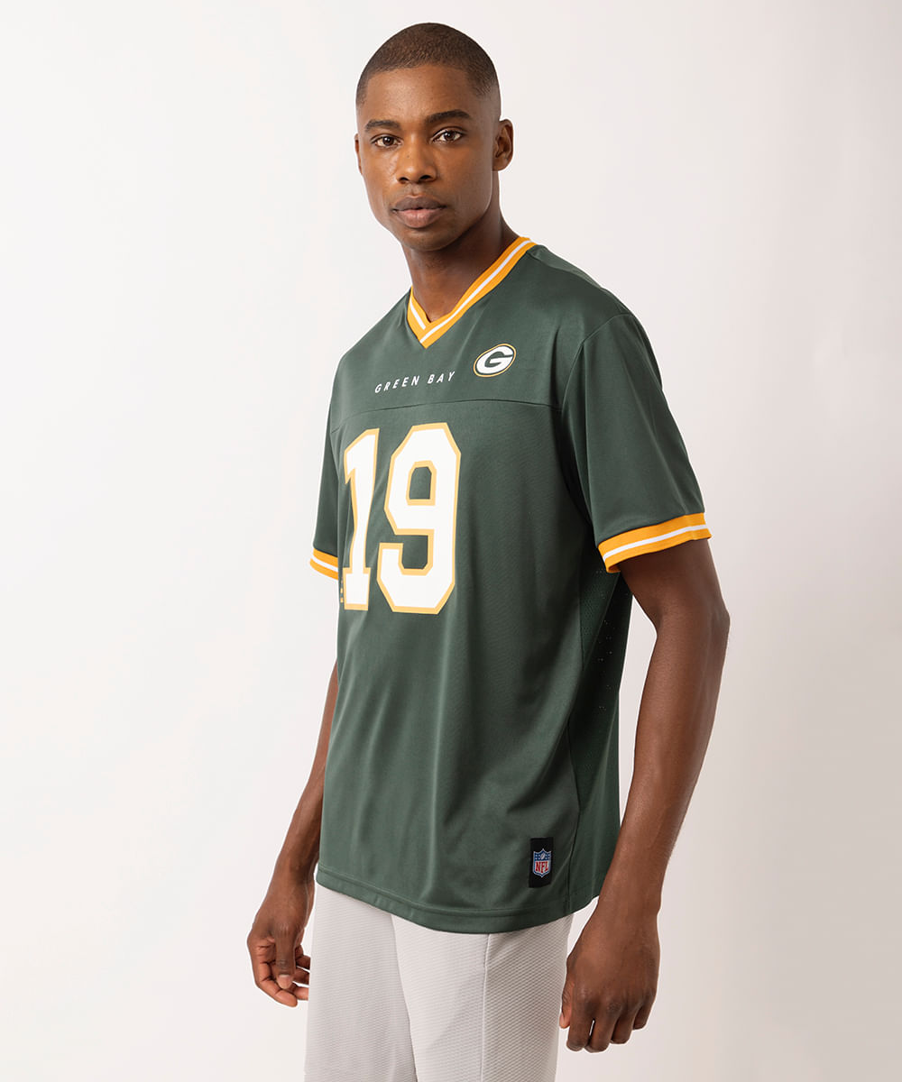 camiseta masculina oversized nfl packers verde