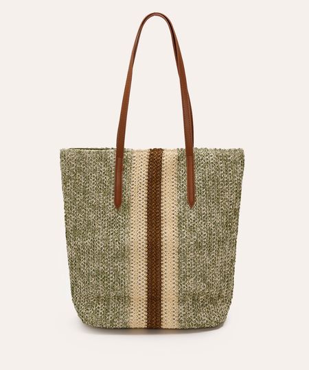 bolsa palha grande verde UNICO