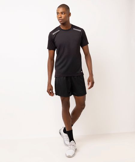 bermuda reta masculina esportiva ace texturizada preta P