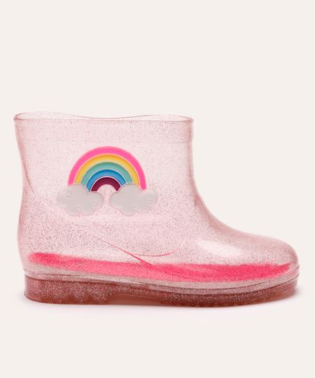 galocha infantil arco íris transparente 19-20 galocha infantil arco íris transparente 19-20