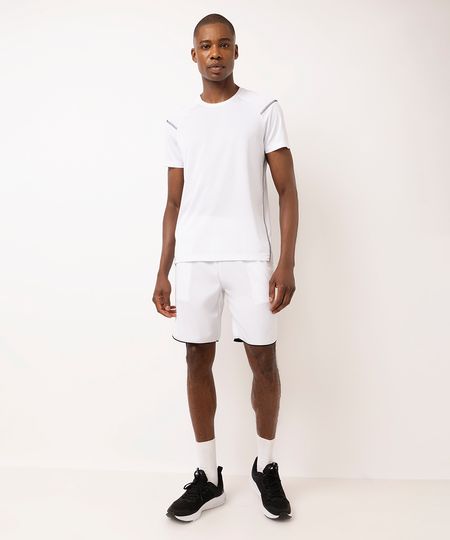 bermuda reta masculina esportiva ace branca G