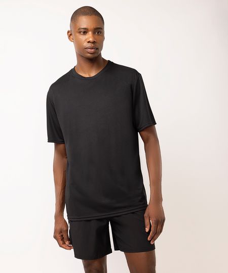 camiseta oversized masculina esportiva ace manga raglan preta M