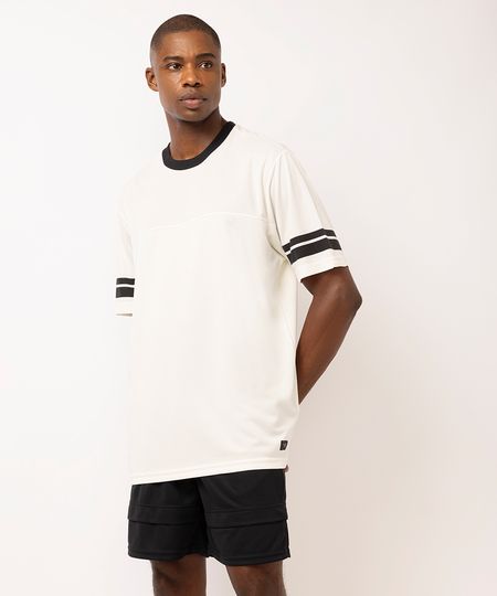 camiseta basquete masculina oversized  esportiva ace bege M