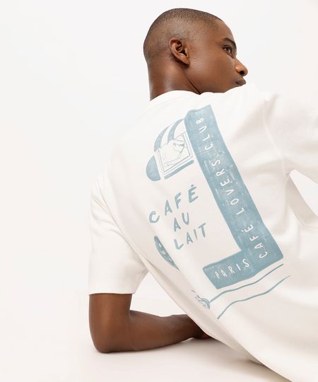 camiseta masculina de algodão café off white G