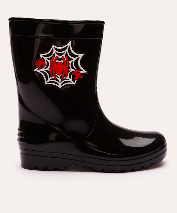 galocha infantil homem aranha preta 27-28
