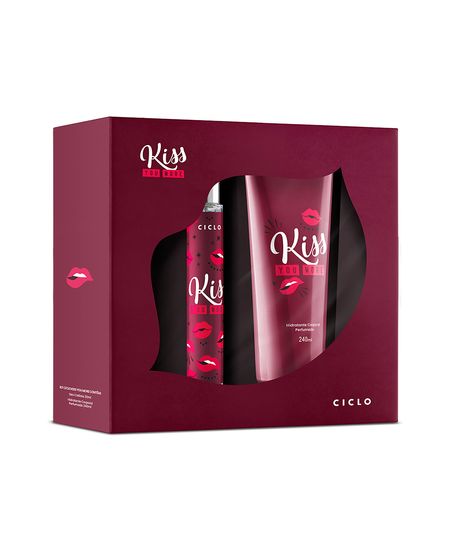 kit kiss you more deo colônia 30ml hidratante corporal único Único kit kiss you more deo colônia 30ml hidratante corporal único Único