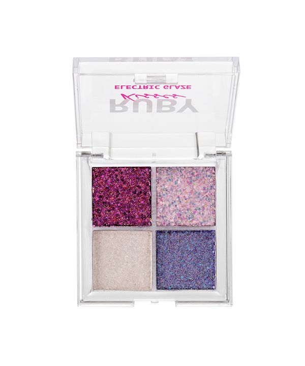 paleta ruby kisses de sombras glitter electric glaze unicorn colorida UNICO