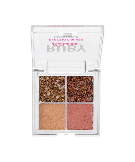 paleta ruby kisses de sombras glitter electric glaze blush gold colorida UNICO paleta ruby kisses de sombras glitter electric glaze blush gold colorida UNICO