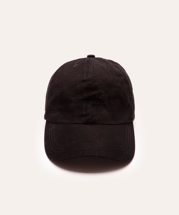boné aba curva feminino com bordado preto UNICO