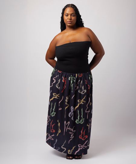 vestido midi feminino laços mindset lo de lui plus size preto GG1 vestido midi feminino laços mindset lo de lui plus size preto GG1