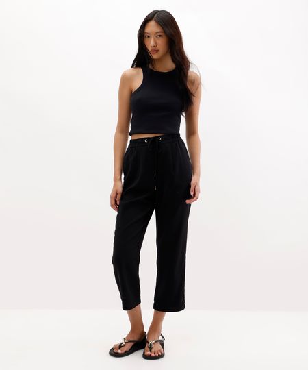 calça jogger feminina cós elástico preta G