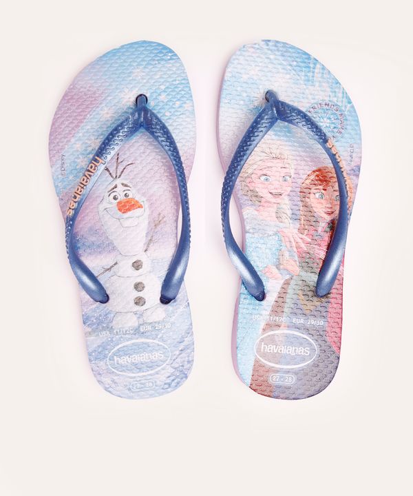 chinelo havaianas infantil slim princesas roxo 27-28