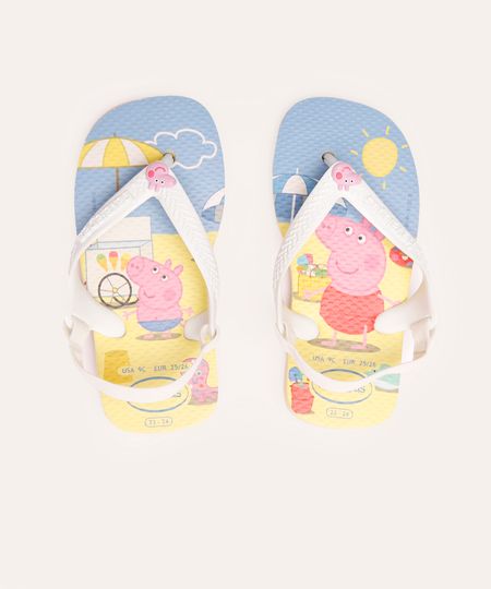 chinelo havaianas infantil peppa pig branco 22 chinelo havaianas infantil peppa pig branco 22