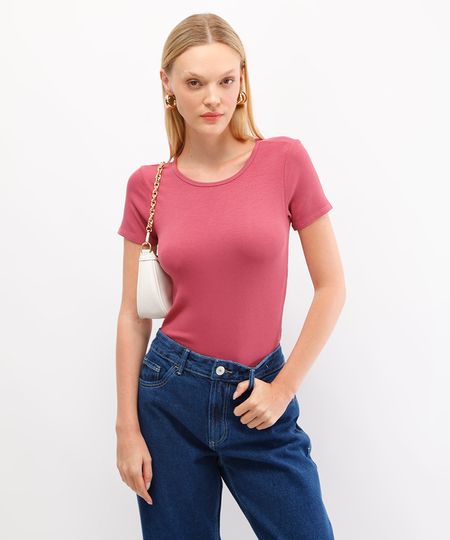 blusa feminina de viscose manga curta rosa PP blusa feminina de viscose manga curta rosa PP