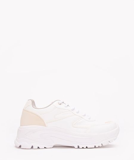 tênis chunky com recortes ace branco 34 tênis chunky com recortes ace branco 34