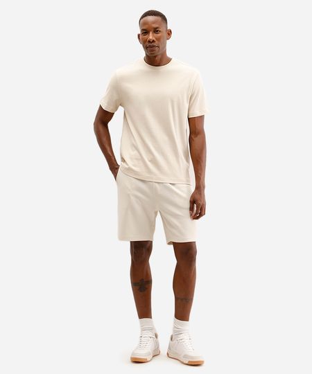 bermuda masculina básica - areia P bermuda masculina básica - areia P