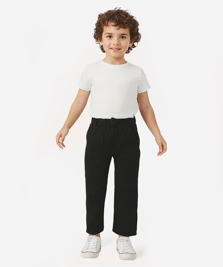 calça infantil texturizada preta 4