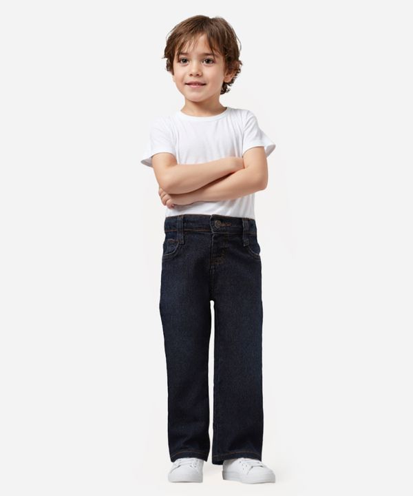 calça jeans slim infantil azul 4