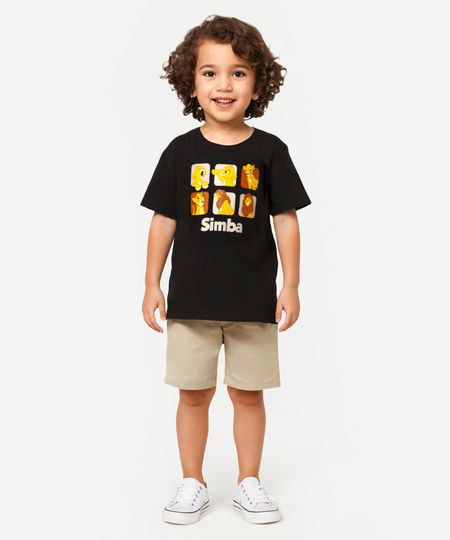 conjunto infantil curto simba preto 4