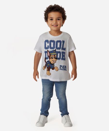 camiseta de algodão infantil patrulha canina off white 5 camiseta de algodão infantil patrulha canina off white 5