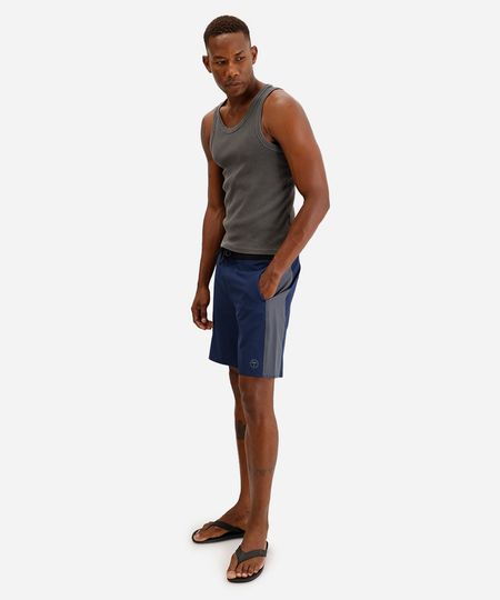 short boardshort masculino bicolor azul 38