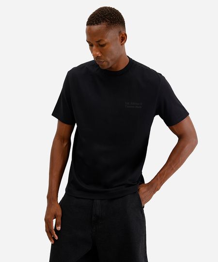 camiseta comfort masculina de algodão asthtc preta G