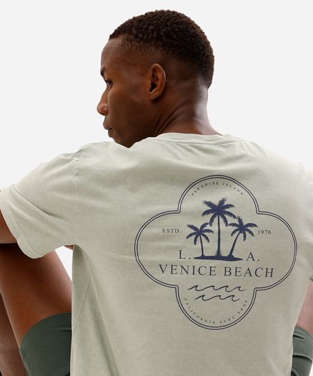 camiseta comfort de algodão venice beach verde M