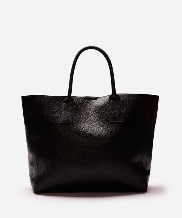 bolsa tote feminina texturizada preta UNICO