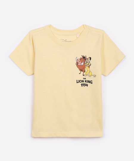 camiseta de algodão infantil o rei leão amarela 5