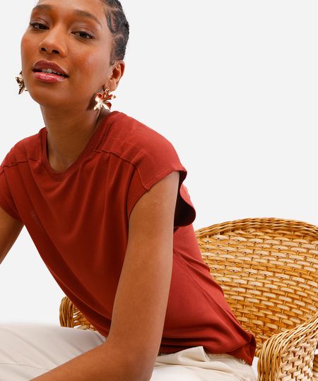 regata muscle tee feminina de viscose vinho PP regata muscle tee feminina de viscose vinho PP