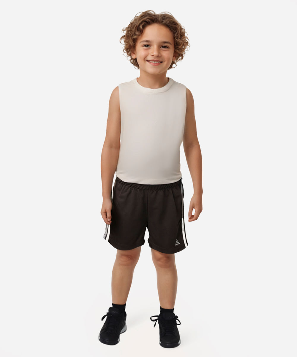 bermuda esportiva infantil cinza