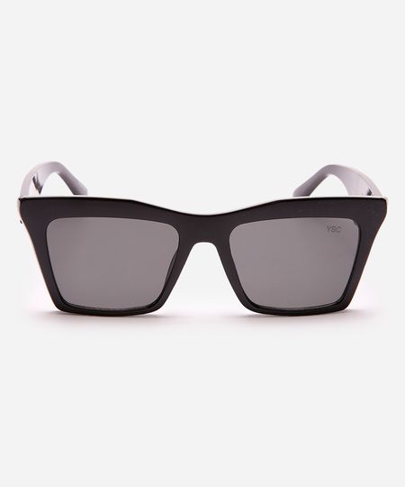 óculos de sol quadrado preto UNICO