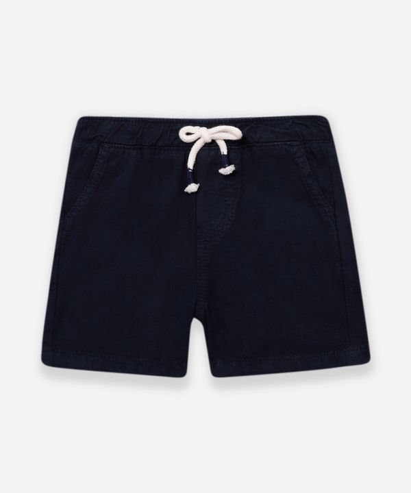 short reto infantil de sarja azul 12-18