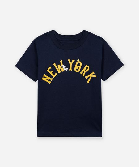 camiseta de algodão infantil snoopy azul 4