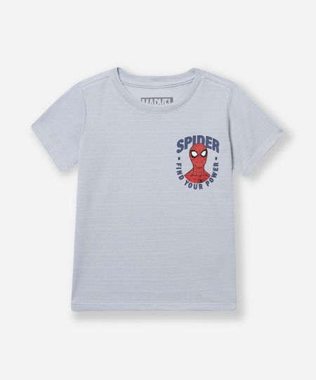 camiseta de algodão infantil homem aranha azul 3