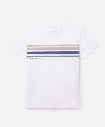 camiseta de algodão infantil listrada off white 12 camiseta de algodão infantil listrada off white 12