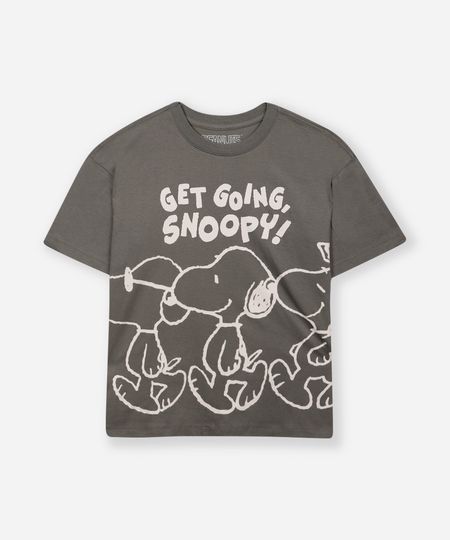 camiseta oversized de algodão juvenil snoopy verde 12 camiseta oversized de algodão juvenil snoopy verde 12