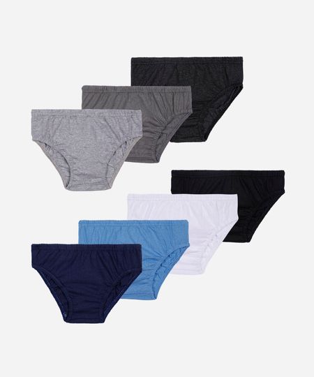 kit de 7 cuecas infantis de algodão colorido 4 kit de 7 cuecas infantis de algodão colorido 4